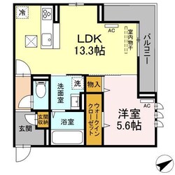 D-room沖野上（D)の物件間取画像